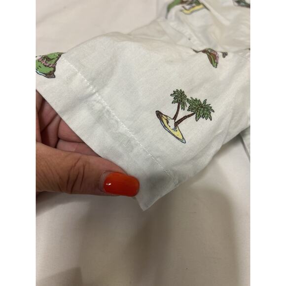 Vtg Single Stitch Hawaiian Children’s Button Up Shirt Medium Aloha Dinosaur - Picture 7 of 9